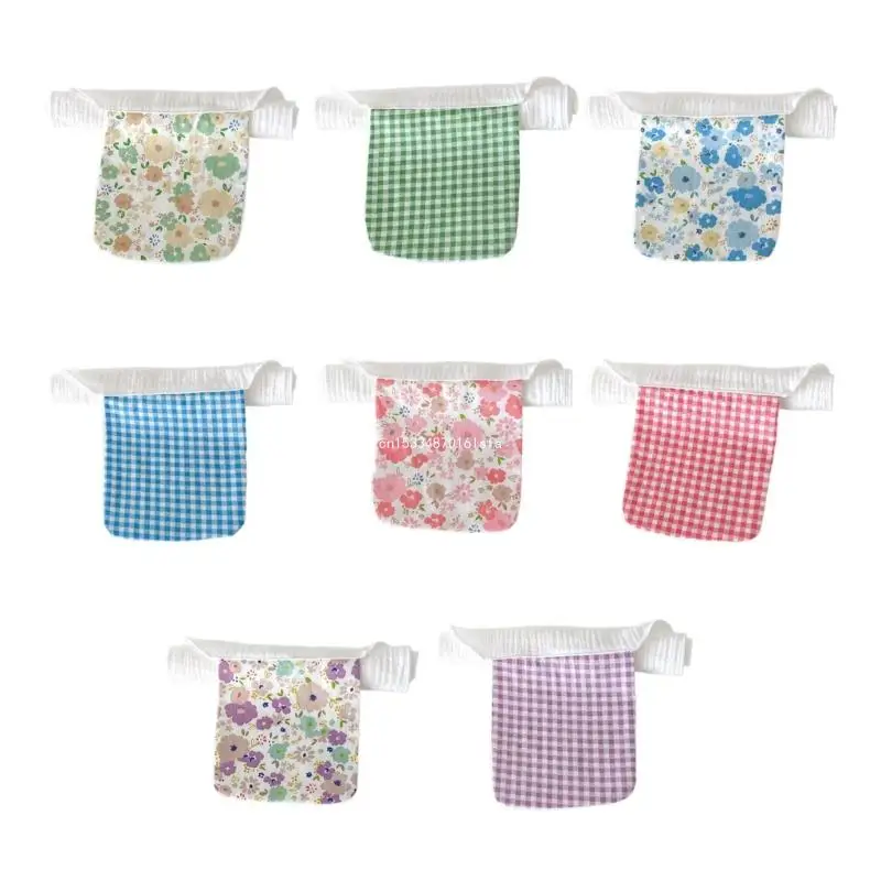 Long Washcloth with Lovely Print Absorbent Burp Cloth Comfortable Burp Cloth Cotton Towel Essential for Infant Care Dropship