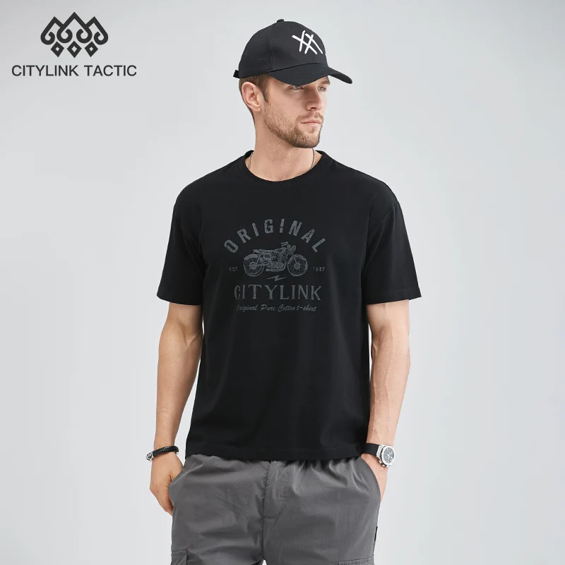 

230g Black Casual MiniMalist Short Sleeved T-shirT