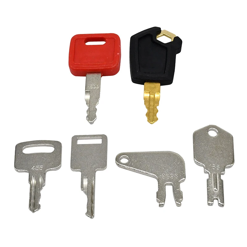 7Pcs Heavy Equipment Ignition Key Set 5P8500 5P-8500 Compatible with Caterpillar Compatible with Case JCB