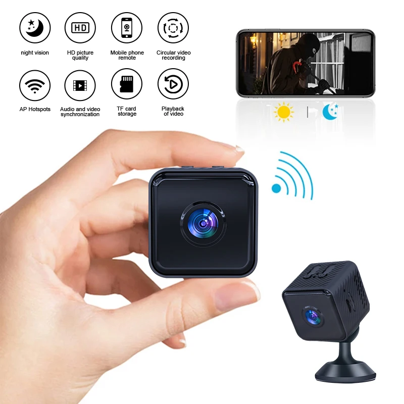 Mini 1080P HD Camera WiFi Wireless Night Vision Motion Detection Video ...