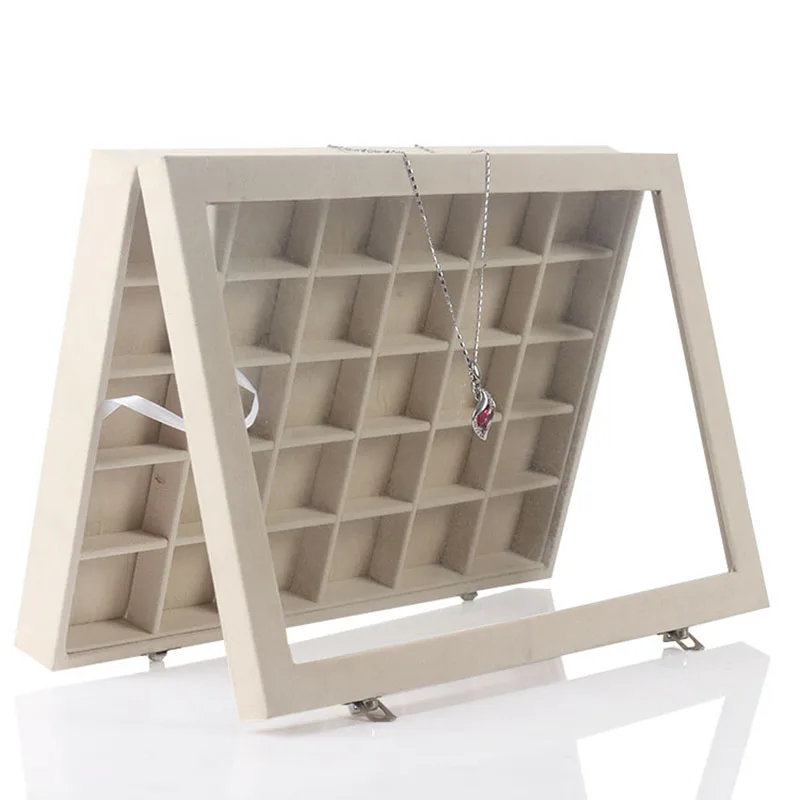

Specimen Storage Box Finishing Jewelry Storage Box Transparent Jewelry Earrings Ring Jewelry Holder Multi-grid Jewelry Box