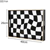 Abstract Distorted Checkered Pattern Storage Trays Decorative Dresser Table Skincare Cosmetic Containers Jewelry Organizer Shelf 5
