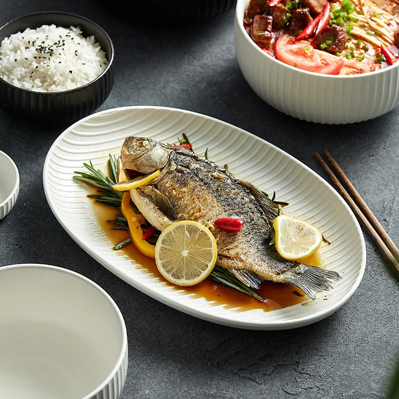 Bowls Household Tableware Bowls Plates Household Ceramics Black And White Minimalist Chopsticks And Dishes Set