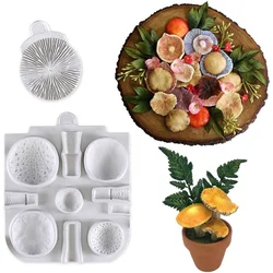 Jumbo Mushroom Silicone Fondant Mold for Cake Decorating & Baking (Color Varies) (As picture)