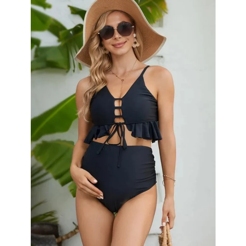 Swimwear for Pregnant Women Swimming Wear One Piece Pregnancy Swimsuit Sexy Suspender Swim Suit Plus Size Maternity Bathing Suit