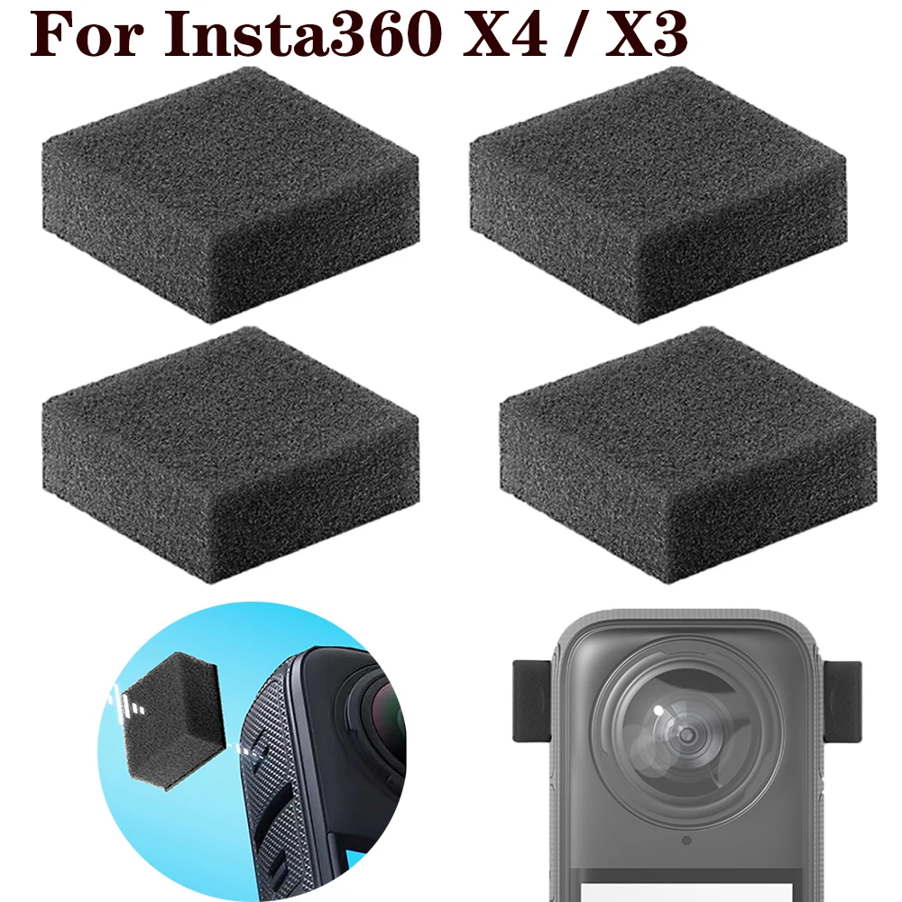 

6 PCS Camera Mic Windscreen For Insta360 X4 Camera Noise Reduction Sponge Video Muffler Windproof Case For Insta360 X3 Parts