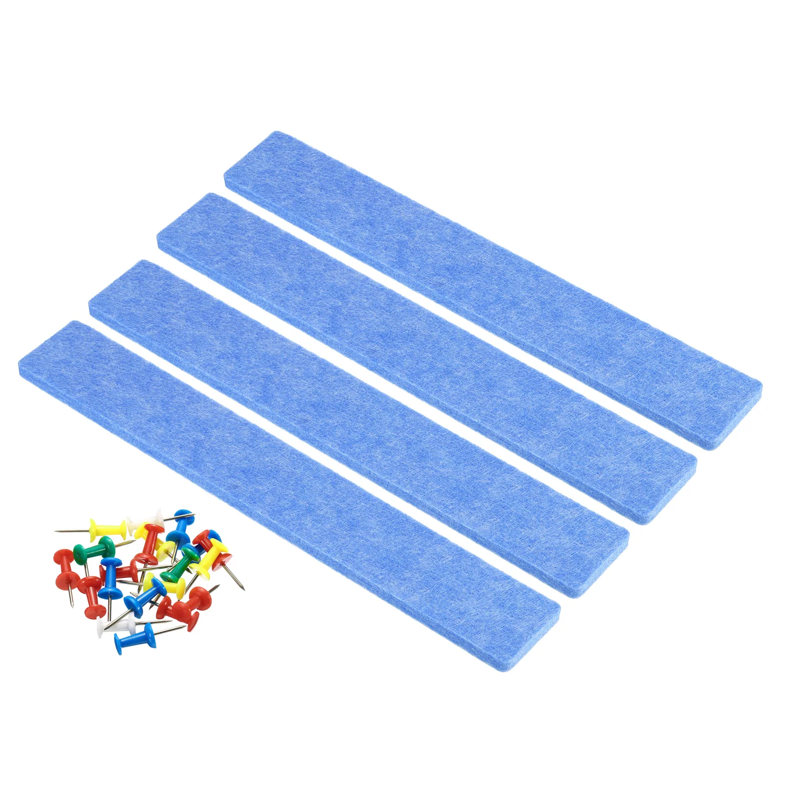 Felt Bulletin Board Bar Strips SelfAdhesive Memo Board with Pushpins Wall Decor for Photos Notes Classroom Office Decor 4Pcs