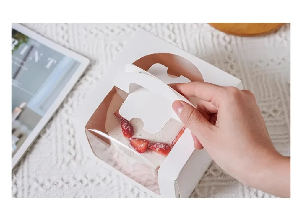 10Set Clear Window Cake Boxes in 4 and 6 Inches, High Kraft Paper and White Bakery Pack... - SKU CWCB2319 - UGI Packaging