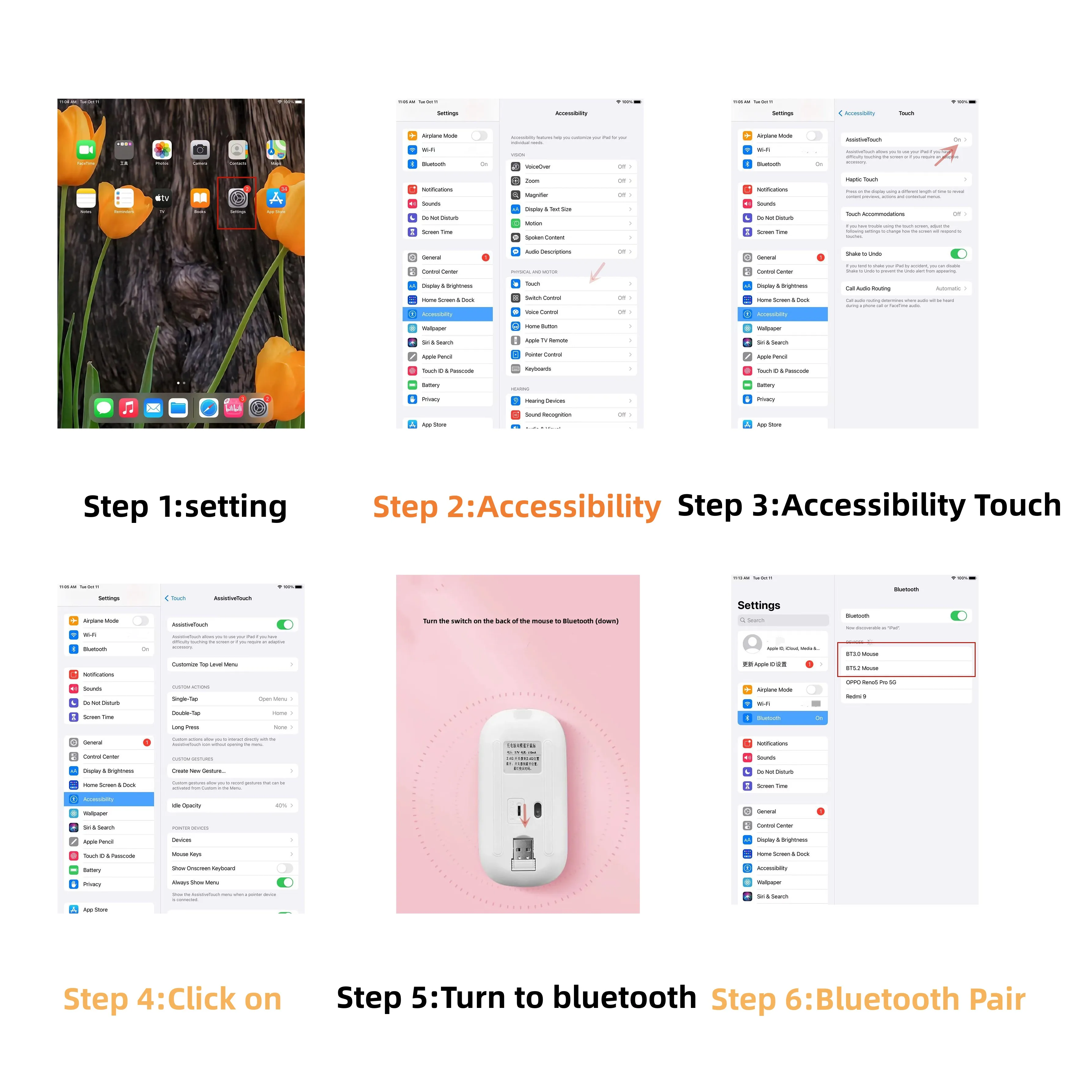 Rato recarregável sem fio bluetooth, 2.4ghz usb,