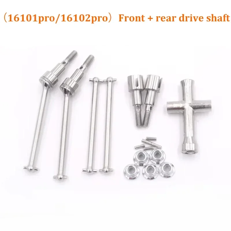 16101 PRO 16102 RC Car Metal Upgrade Parts Steering Motor Shock Absorber Steering Cup Swing Arm Drive Shaft Gear Screw Parts 4