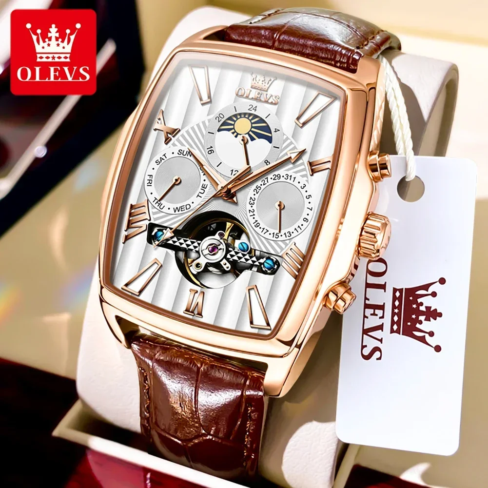 OLEVS-Automatic-Mechanical-Men-s-Watch-Original-Leather-Strap-Date ...