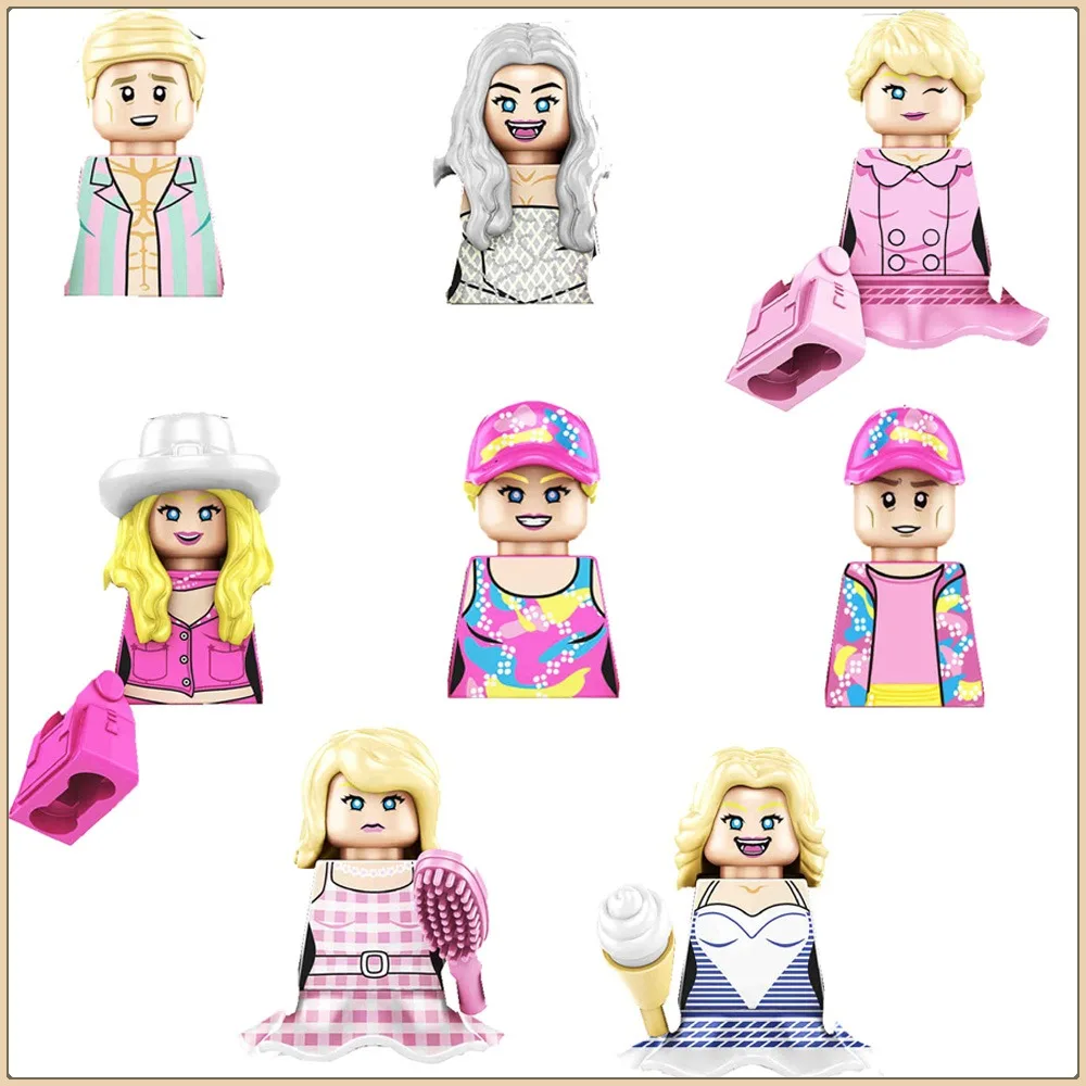 Popular Movie Pink Girls Action Figure Doll Hot Selling Genuine Building Blocks Doll Home Decorations Festival Creative Gifts