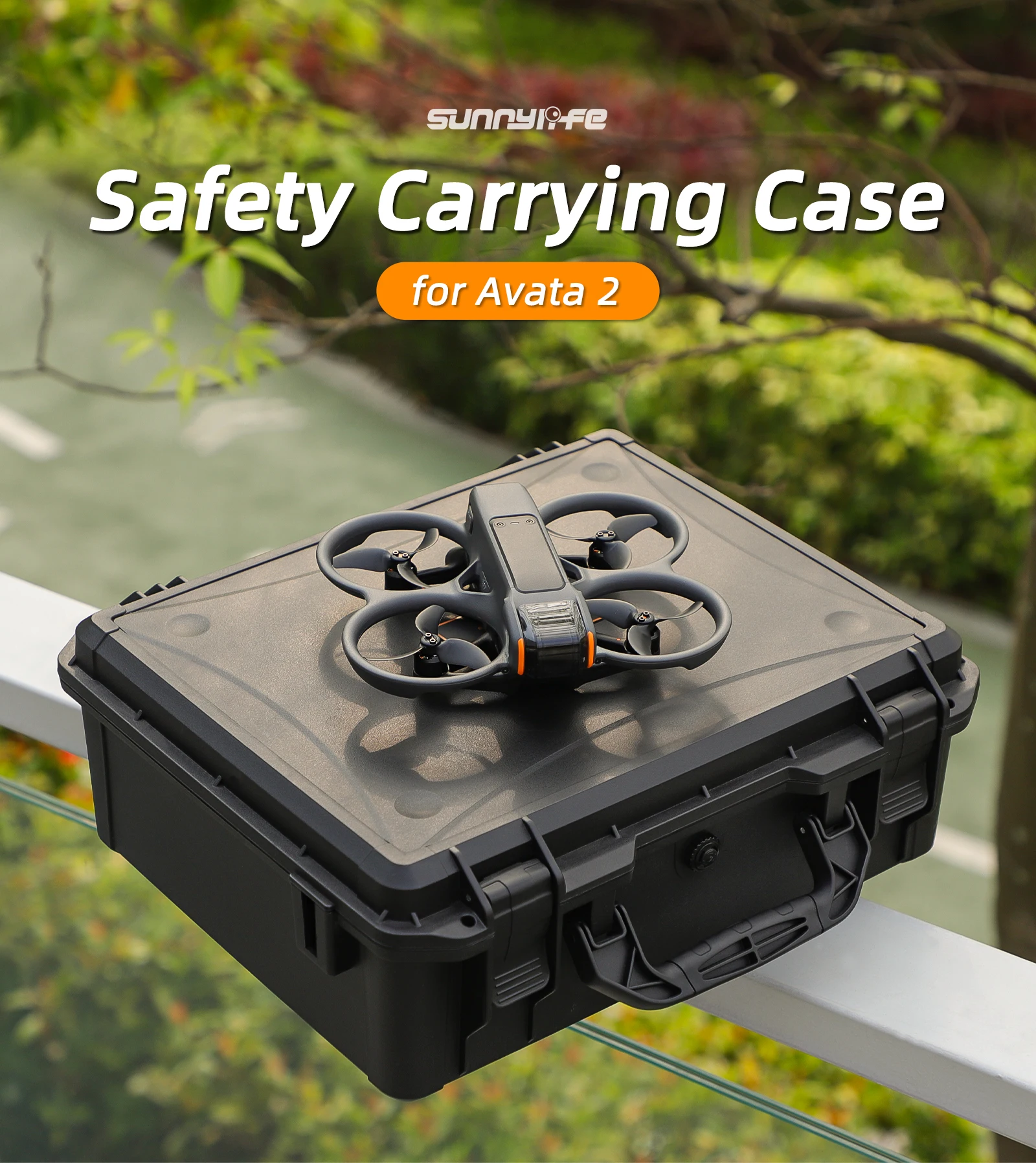 Large Capacity Waterproof Hard Shell Suitcase for DJI Avata 2 Anti-Drop Anti-Pressure Safety Case Organizer Bag