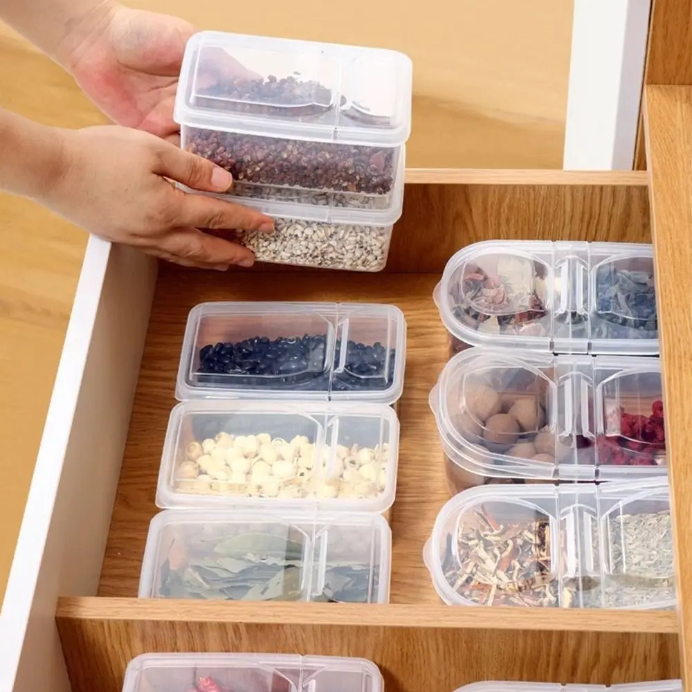 Portable Refrigerator Storage Box Plastic Sealed Rectangular Food Containers with Lid Safe Fresh-Keeping Box Condiment Boxes 5