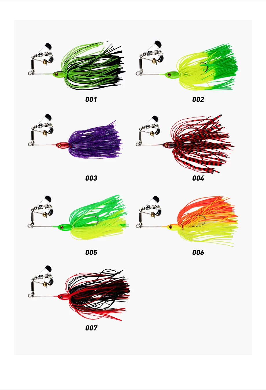 Spinnerbait 12g 16g Weedless-Angelköder Buzzbait Wobbler Oberflächenköder für Barsch, Hecht, Zander, Fisch, Barschköder – Detail 3