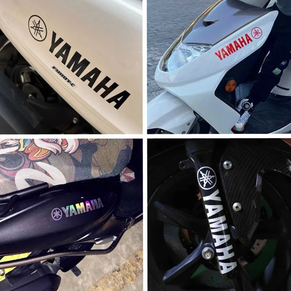 Yamaha Laser Reflective Stickers Motorcycle Helmet Tail Box Modified Stickers Waterproof Decorative Decals reflective stickers