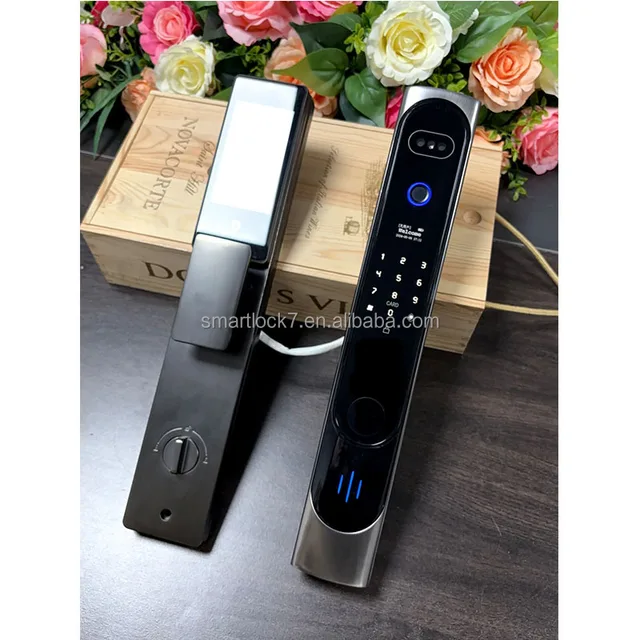 V-Doorbell App 3D Face Recognition Smart Door Lock With Camera Wifi Biometric Fingerprint Security Fully Automatic Smart Lock 3