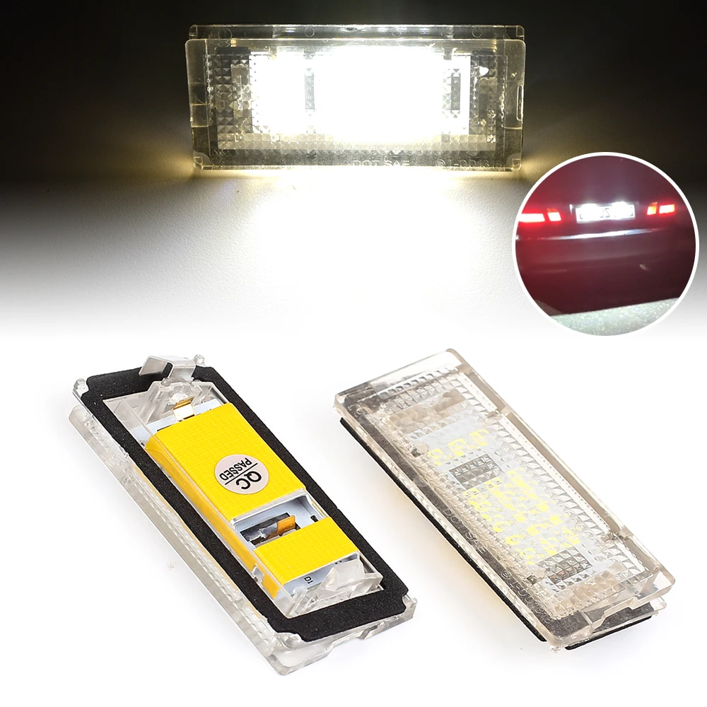 

A Set Auto Canbus White 12V No Error Led License Plate Lights For BMW E46 4D 1998-2003 Tail Number Plate Light Lamp