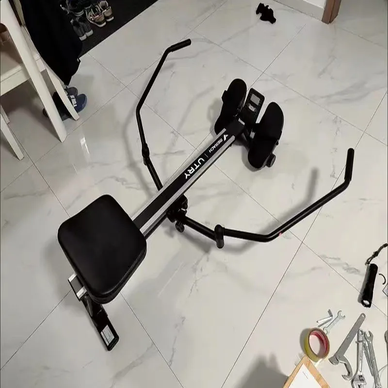 Rowing Machine with Hydraulic Chamber, Exercise Equipment, Household Aerobics, Fitness, Two-Way Scull, Rowing Simulation,