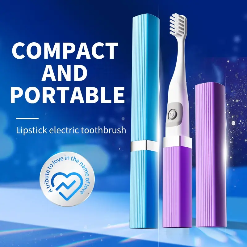 Electric Toothbrush Electric Tooth Cleaner Dr Good Lipstick Electric Toothbrush Smart Compact and Portable Small Oval Brush Head Deep Cleaning IPX7 Waterproof New Design