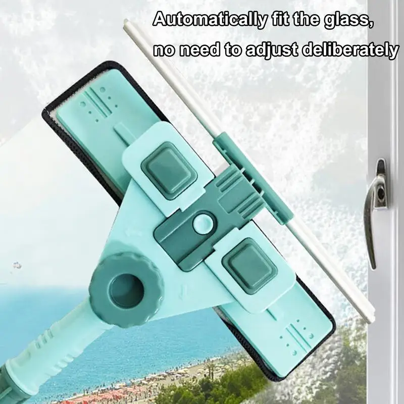 U-shaped window cleaner Extendable Window Glass Cleaning Outdoor Glass Wet Scraper Double Sided Cleaning Washing Dust Cleaner