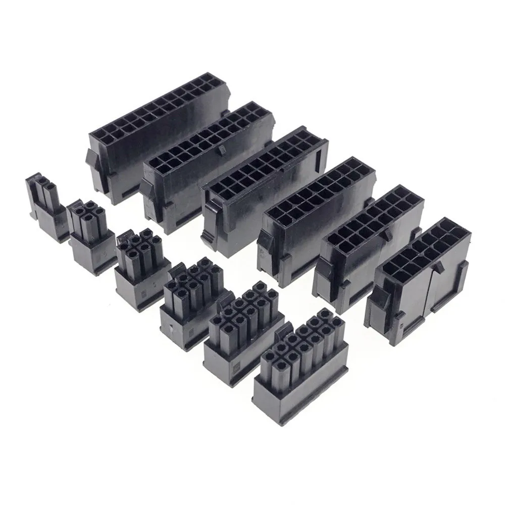 Set met Molex MiniFit Jr. Recepacle 6Pos. 6x 2m. 0,50mm2 kabel