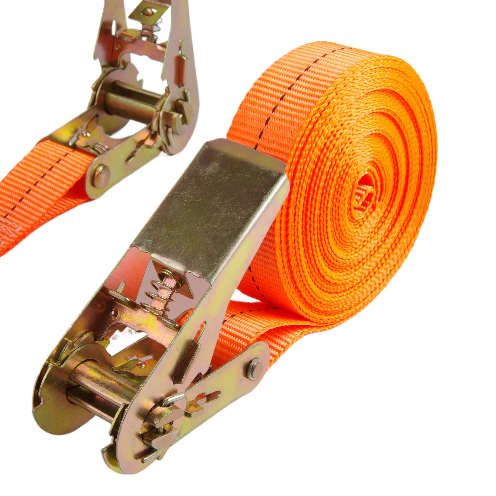 자동차 및 트럭용 헤비 듀티 메탈 버클 타이 다운 화물 스트랩 - 강력한 래칫 벨트로 안전한 짐 및 화물 운송