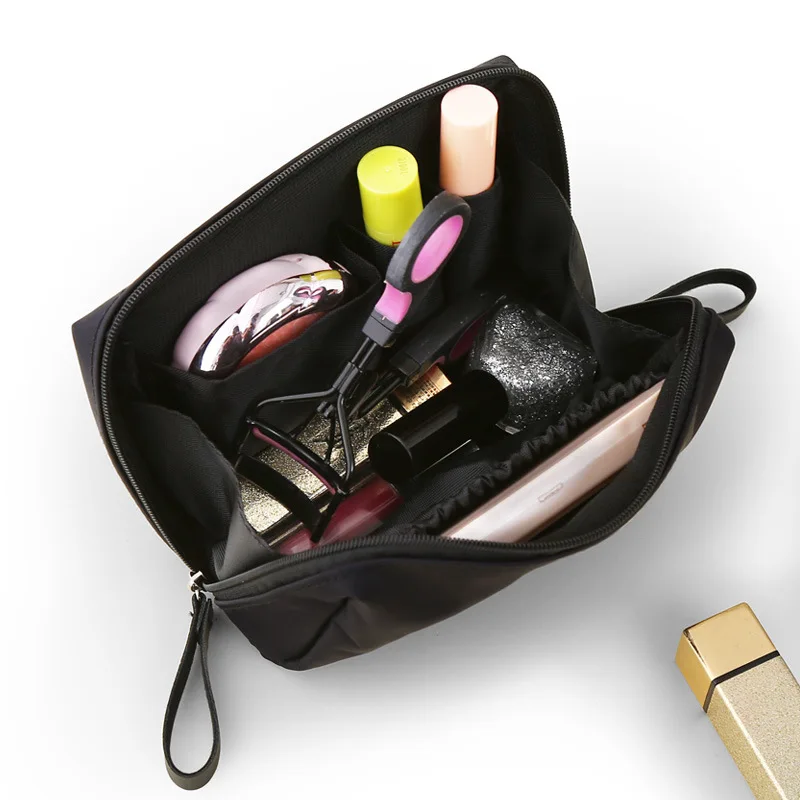 Simple Solid Color Cosmetic Bag for Women Makeup Bag Pouch Toiletry Bag Waterproof Make Up Purses Case Hot Dropshipping