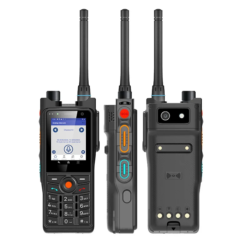UNIWA P6 4W DMR/Analog Dual Mode Walkie Talkie 2.41" Touch Screen 3GB+32GB IP68 Rugged Smartphone Android 9 2500mAh PTT SOS NFC