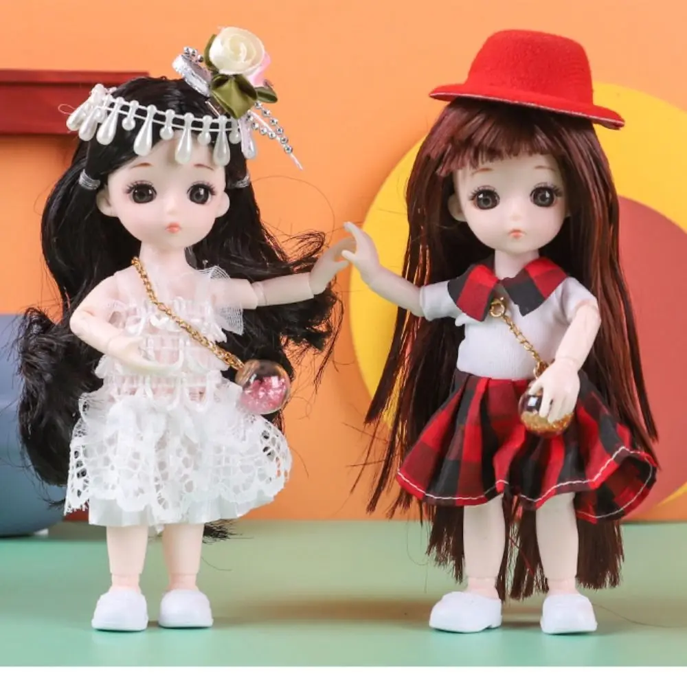 New Birthday Gift 1/12 BJD Doll Toys for Children Girls BJD 3D Eye PVC Face Clothes Accessories16cm 13 Movable Joints - 2