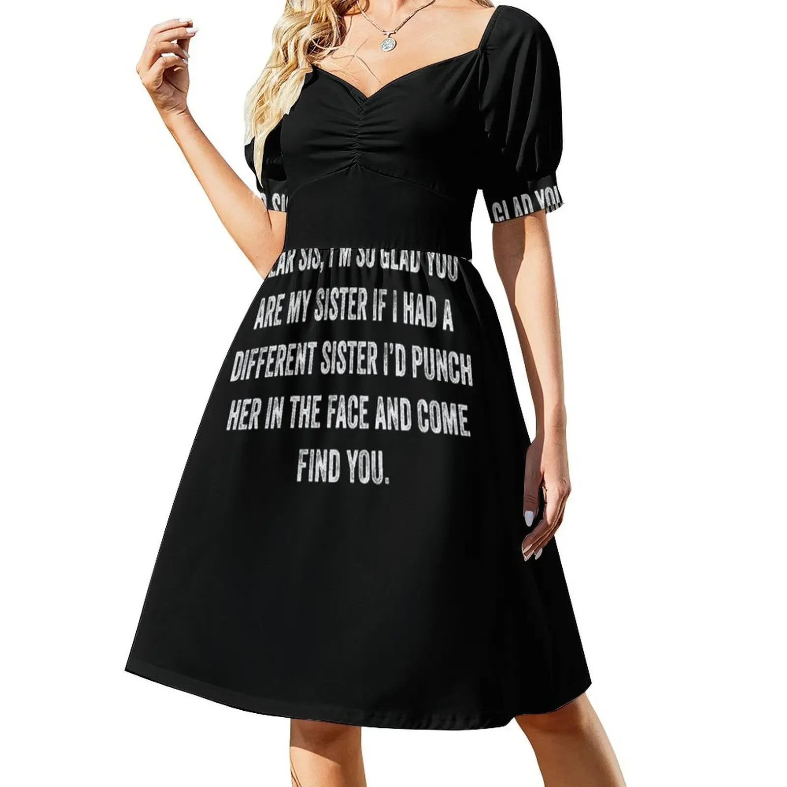 thumbnail image 1 of Estoy tan feliz de que seas mi hermana Vestido sin mangas Vestidos de cóctel Vestidos de verano Vestidos de mujer Vestido, 1 of 7