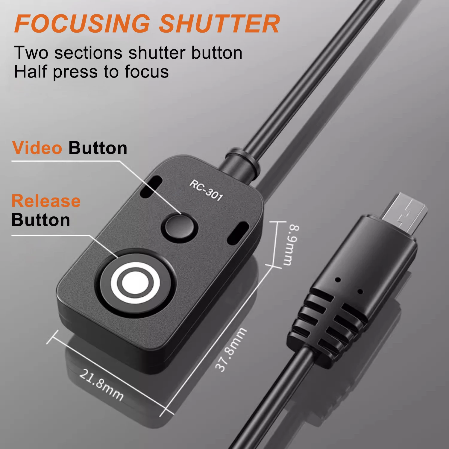 For Sony cable FX3 A1II FX30 Video cable release remote control A1/A7 series cameras/a7m3/m4/r3,a6500,a6500 196in/5m Long line