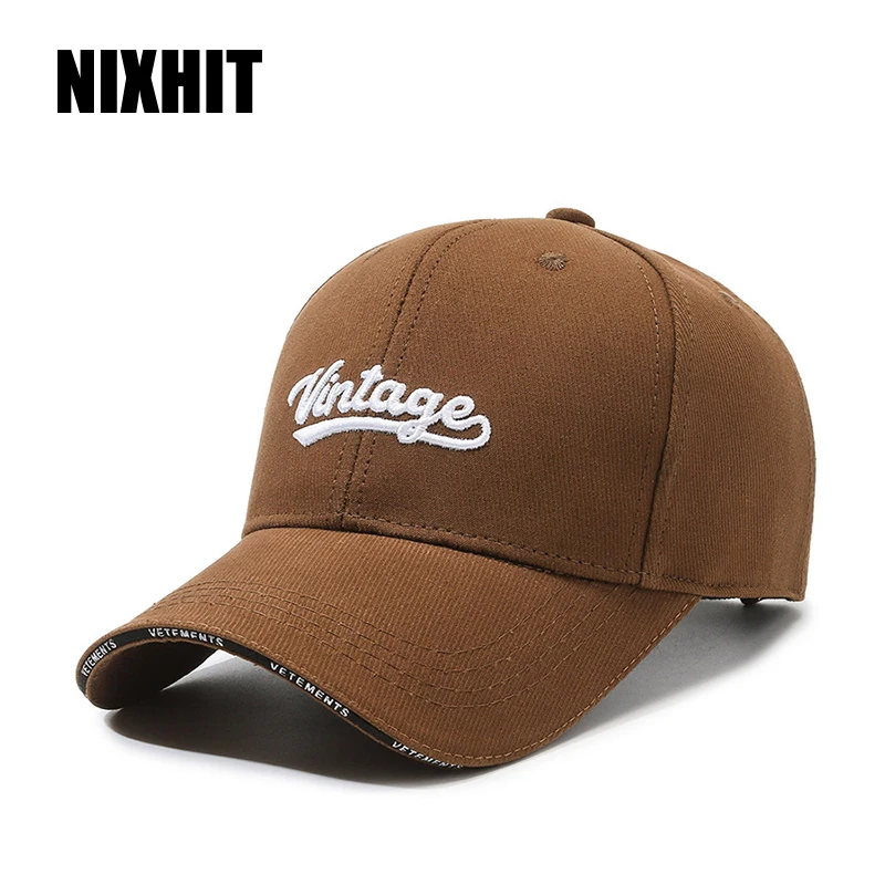 NIXHIT Spring Autumn Embroidery Retro Visor Cap For Men Women Baseball