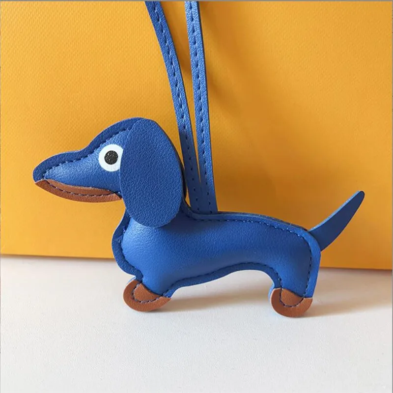 Portachiavi In Pelle Con Ciondolo Bassotto – Regalo Originale Per Donne Amanti Dei Cani – Accessorio Borsa