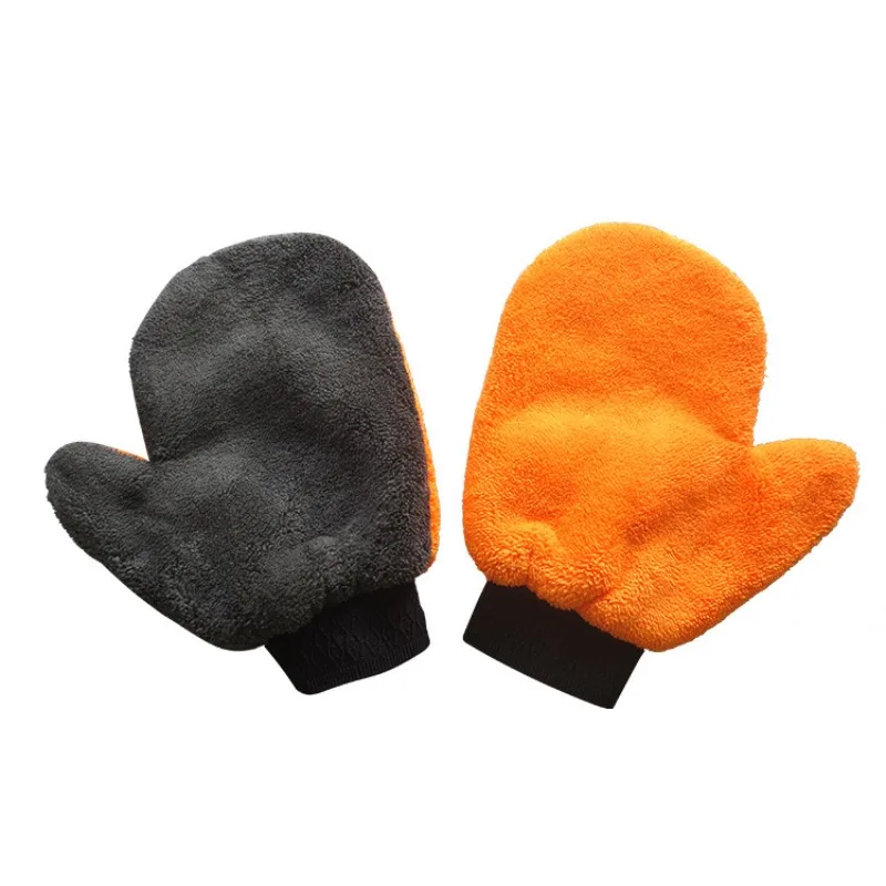 Car Cleaning Gloves Microfiber Bearpaw Coral Velvet