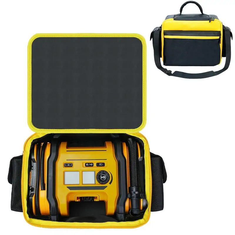 

1pc Inflatable Pump Case Hard Travel Treasure Box High Pressure Air Pump Protector Carrying Bag Storage Case For Mini Car