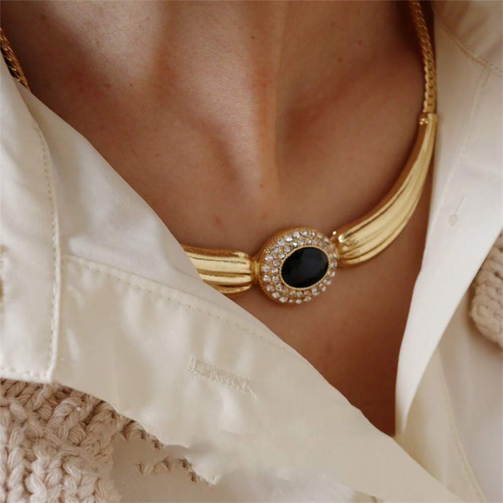 Vintage  Temperament Rhinestone necklaces Earrings for women's Girl party gift  Jewelry wholesale