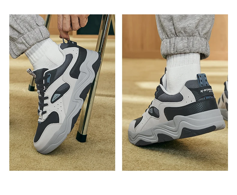 Description Picture 5 of itemXtep Undercurrent Skateboarding Shoes For Men 2024 Winter Warm Fashion Skate Shoes Comfortable Stability Sneakers 976419310005