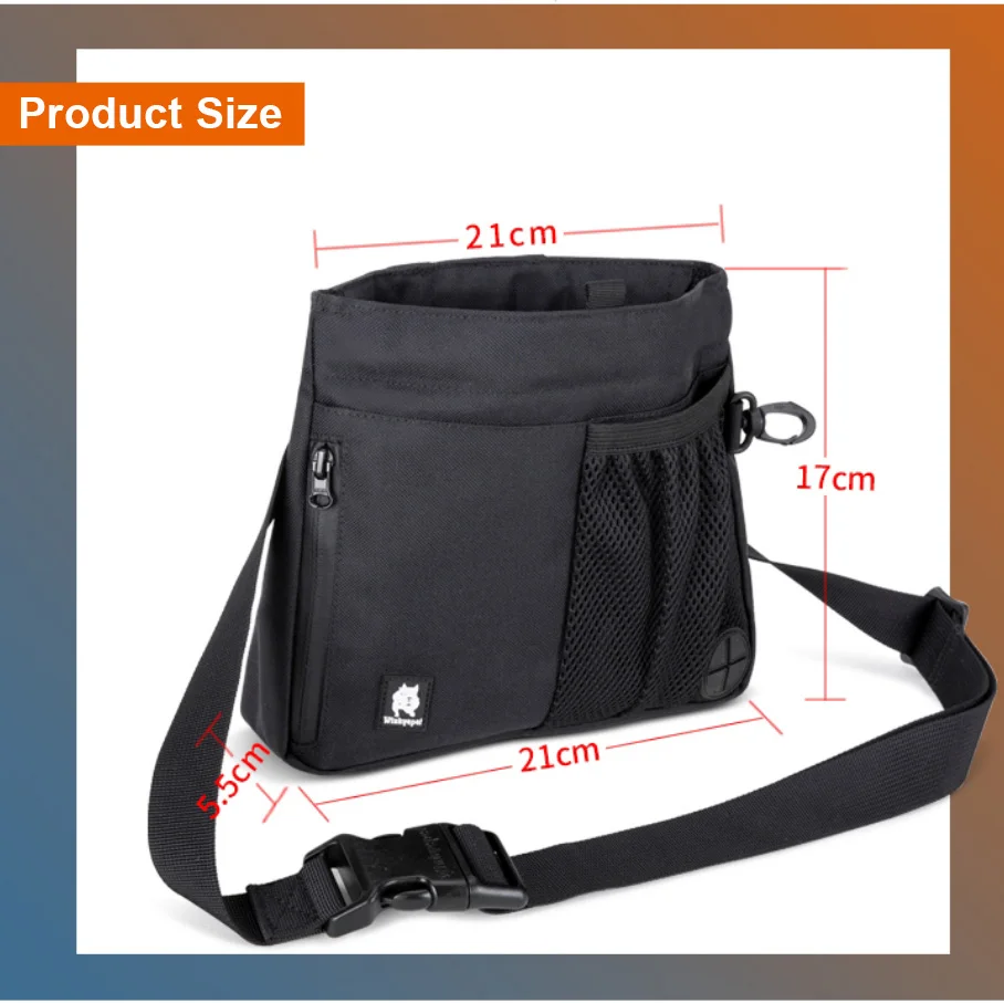 Winhyepet dog training bags pet snack food container reward interactive waist feeder with adjustable clip