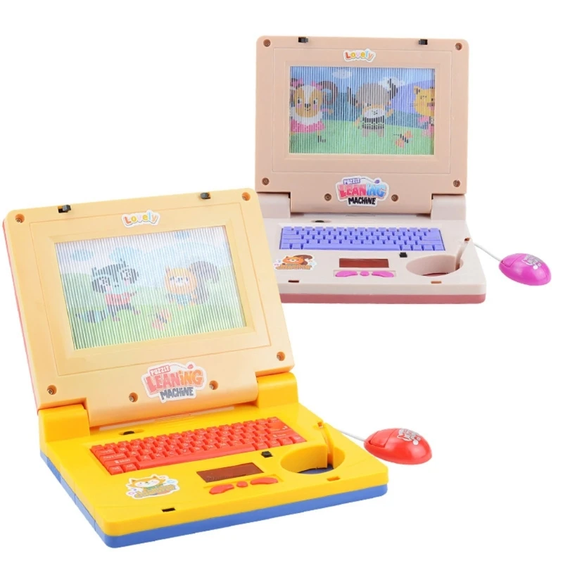 

4XBD Laptop Music&Light Toy Game Electronic Portable Children Baby Learning Toy Simulation Computer Early Educational Toy