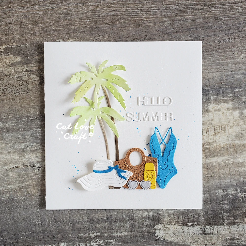 Catlove 여름 여행 수영복 바지 서핑 보드 금속 절단 다이 스크랩북 스텐실 다이 컷 카드 만들기 공예 엠보싱 새로운