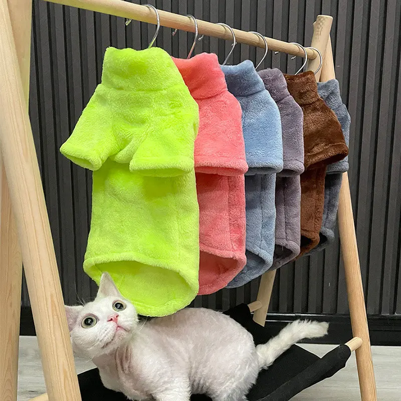 Winter Dog Clothes for Small Dogs Hairless Cat Sweater Winter Fashion Thickening Warm Sphynx Clothes Home Comfortable
