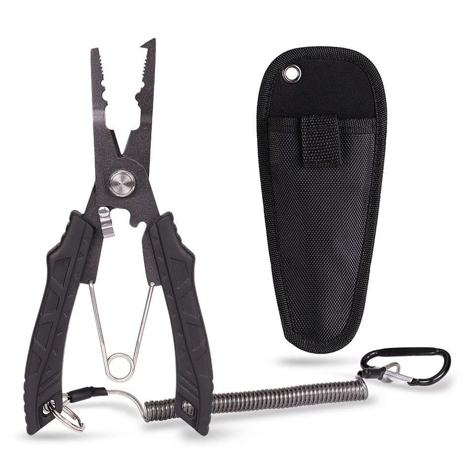 

Stainless Steel Fishing Pliers Crimper Hook Remover Braid Line Cutters Fishing Accessories Saltwater Resistant Fish Gear Tool