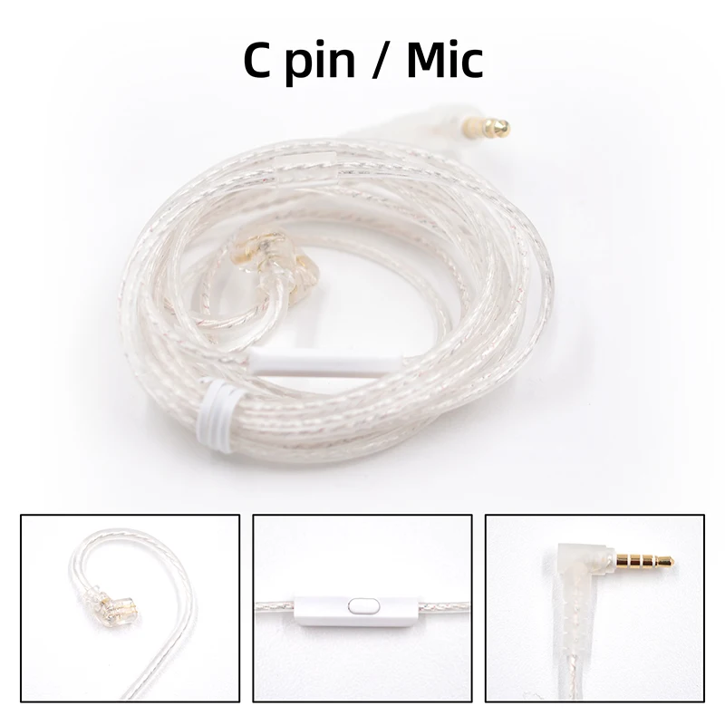 Kz-フラットケーブル付き有線イヤホン,3.5mm,高純度,銅,銀メッキ,zsn