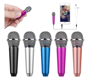 Microfono portatile Mini microfono stereo da 3,5 mm per studio vocale Microfono audio per accessori desktop per telefoni cellulari intelligenti