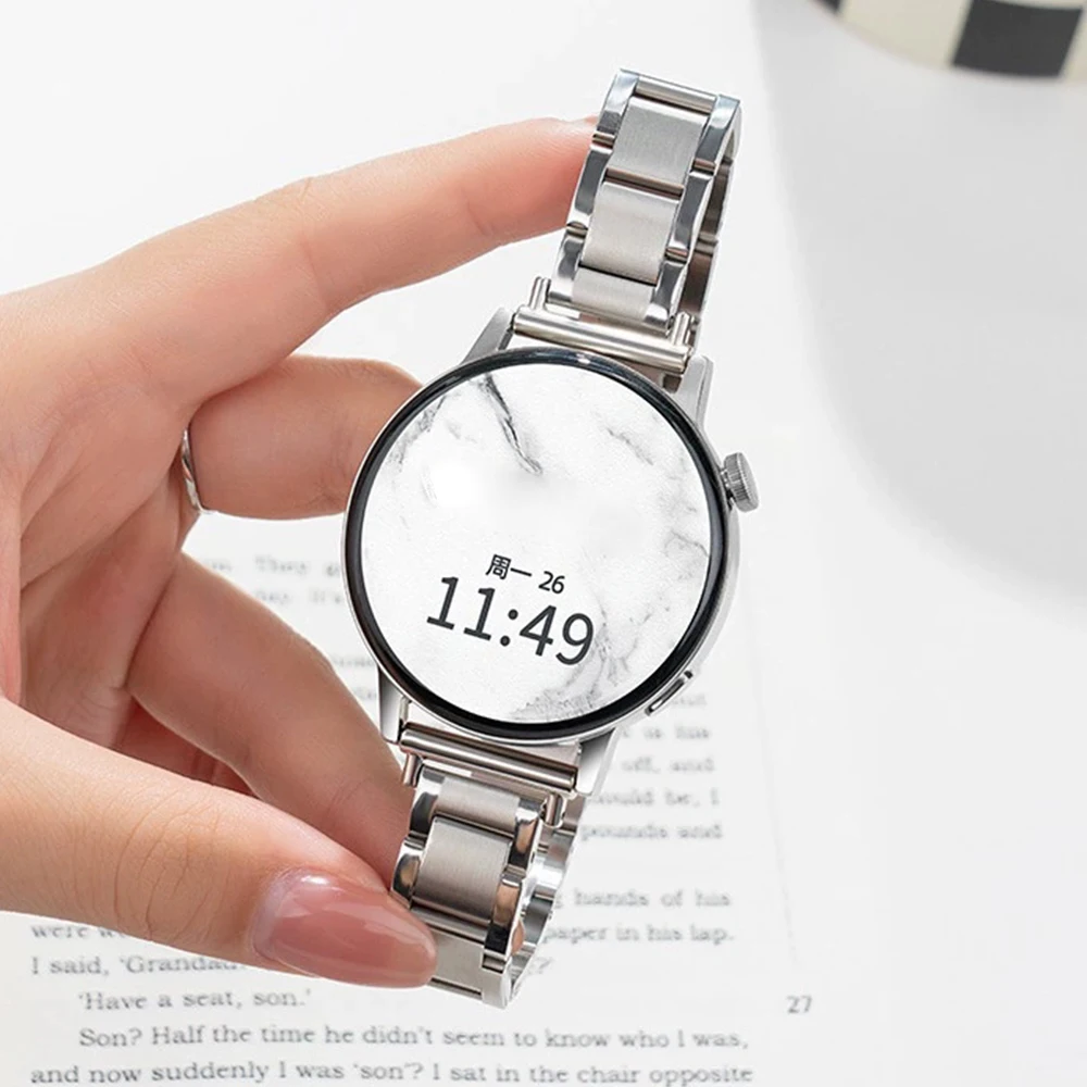 Luxury Women's Stainless Steel Watch Band, 18-22mm Adjustable Strap