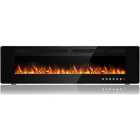 72 Inch Ultra-thin Silent Linear Electric Fireplace, Embedded Wall Mounted Fireplace, 12 Adjustable Flame Colors and Speeds 1