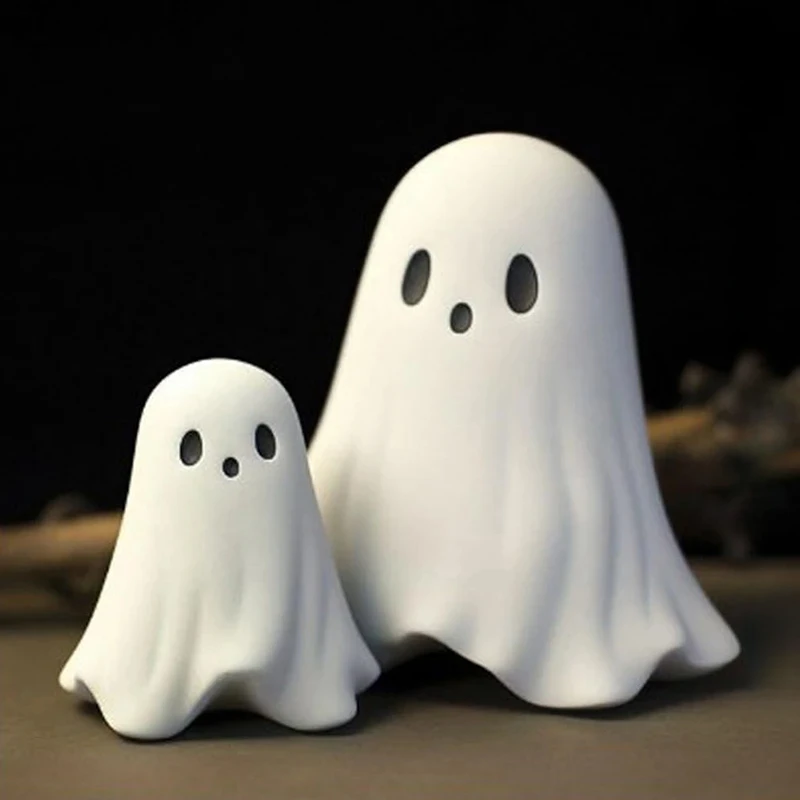Description Picture 6 of itemMiddle Finger Cute Ghost Statue Ghosts Small Scary Ghost Figurines Halloween Home Table Decoration Centerpieces Shelf Decoration