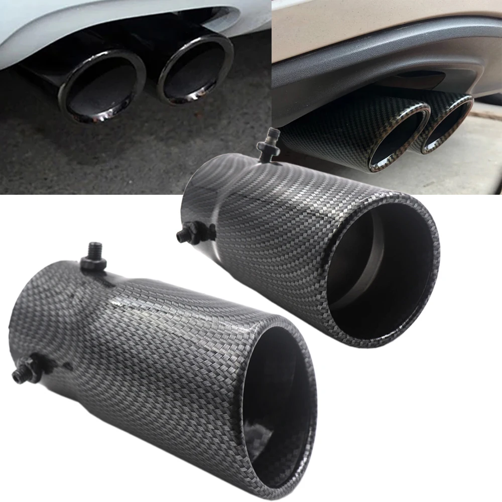 Tubo De Silenciador De Escape Tubo De Escape Doble Modificado Para Coche Universal De Acero Inoxidable Punta De Silenciador Trasero Garganta De Cola ANGGREK Otros | En Línea