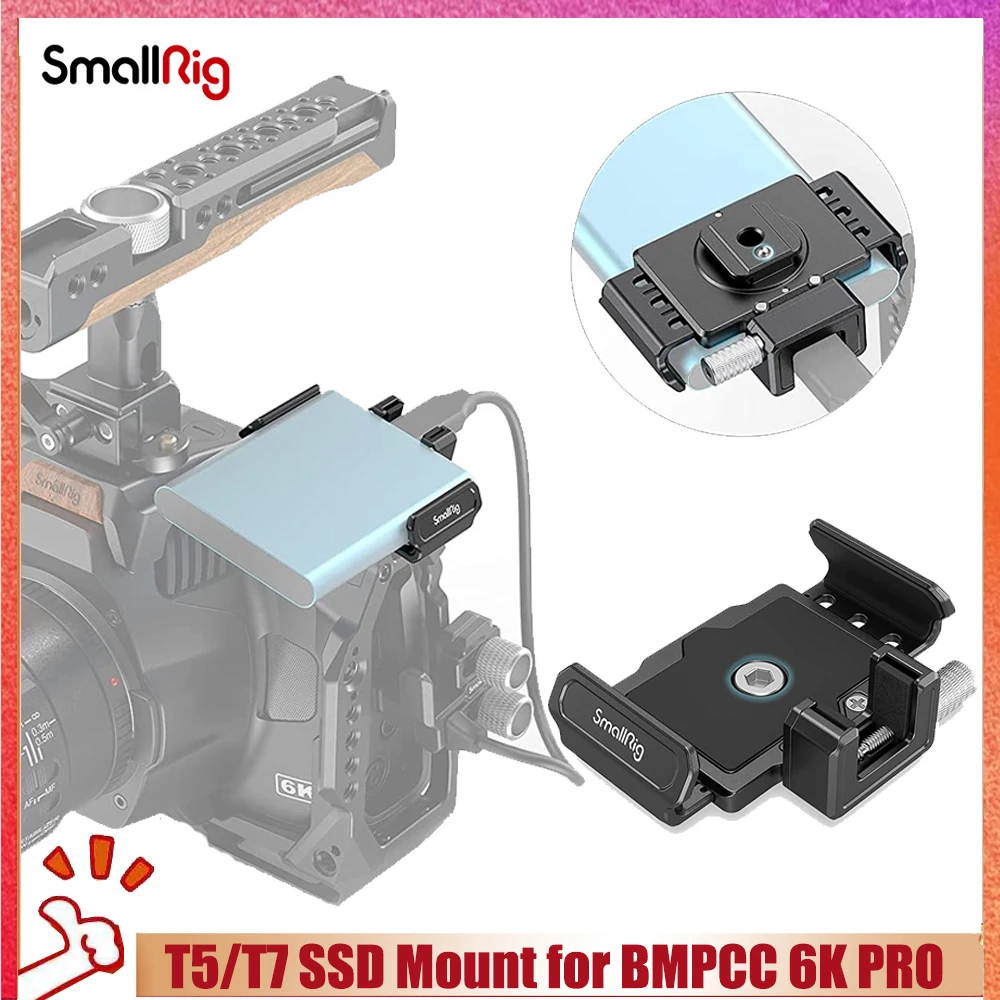 

SmallRig T5/T7 SSD Mount For SmallRig Cage BMPCC 6K PRO For Samsung T5/T7 SSD 3272